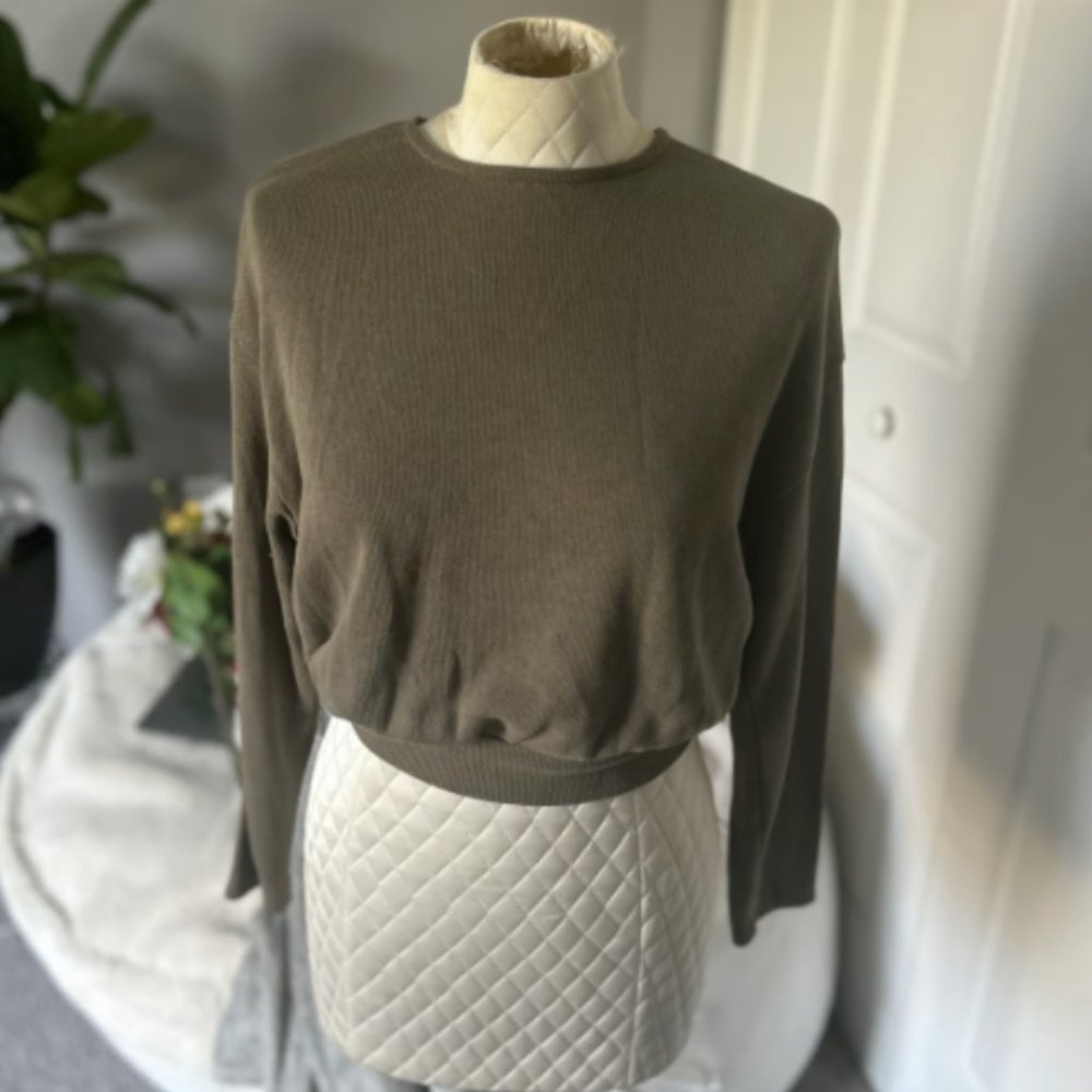 ZARA Long Sleeve Shirt Cinched Waist